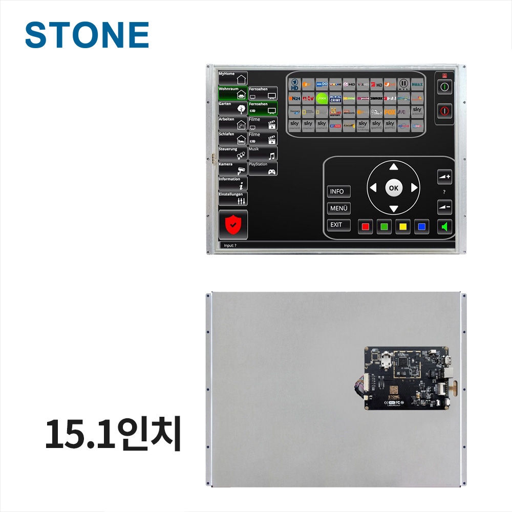 산업용 HMI LCD 디스플레이 15.1인치 1024×768 정전식 STWA151WC-01