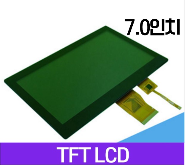 7inch 디스플레이 해상도 1024 * 600 TFT 크기 : 174.6 * 115 * 5.87mm CTP 터치 I2C 인터페이스가있는 24 비트 RGB 인터페이스 유형 WKS70001, FPC