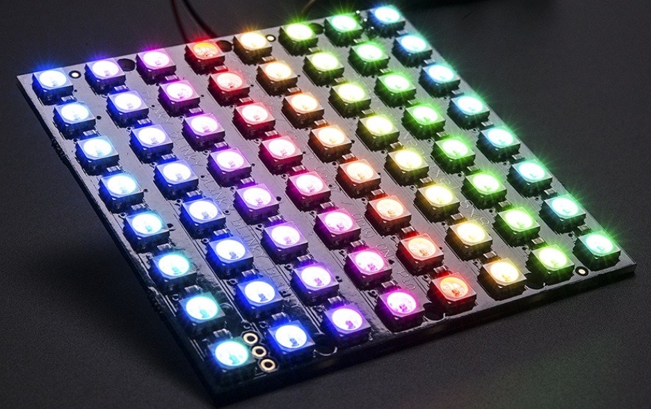 네오픽셀 네오매트릭스 8x8(64RGB LED 픽셀 매트릭스) / Adafruit NeoPixel NeoMatrix 8x8 - 64 RGB LED Pixel Matrix [1487]